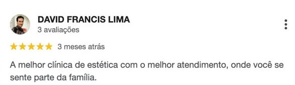 Avaliação de David no Google sobre o atendimento da Follum